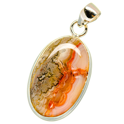 Crazy Lace Agate Pendants handcrafted by Ana Silver Co - PD14311