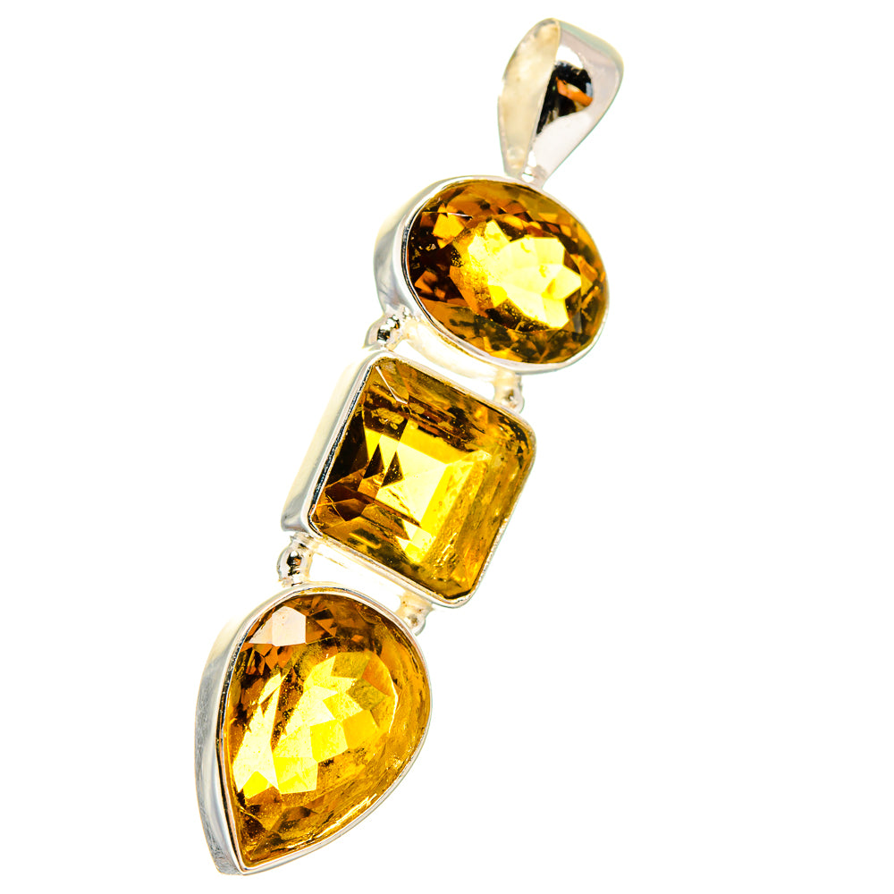 Mandarin Citrine Pendants handcrafted by Ana Silver Co - PD14312