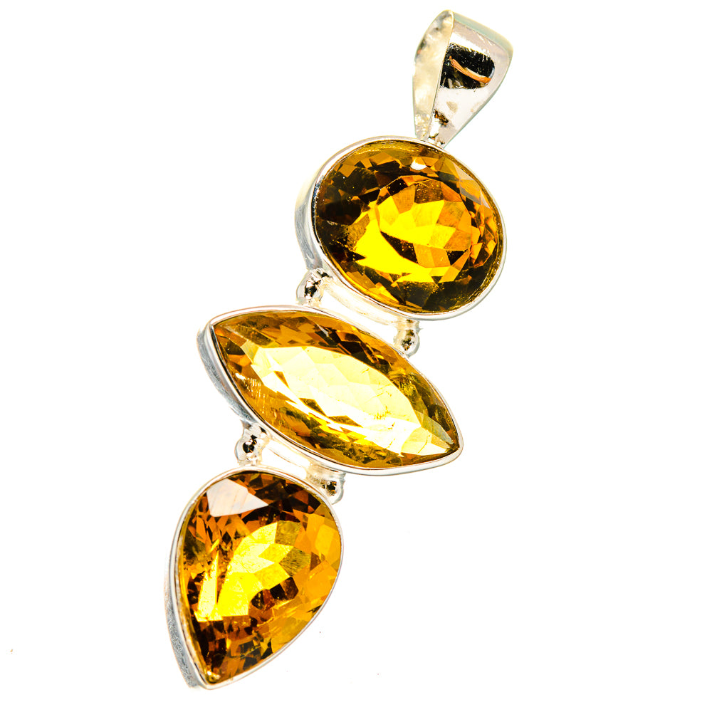 Mandarin Citrine Pendants handcrafted by Ana Silver Co - PD14317