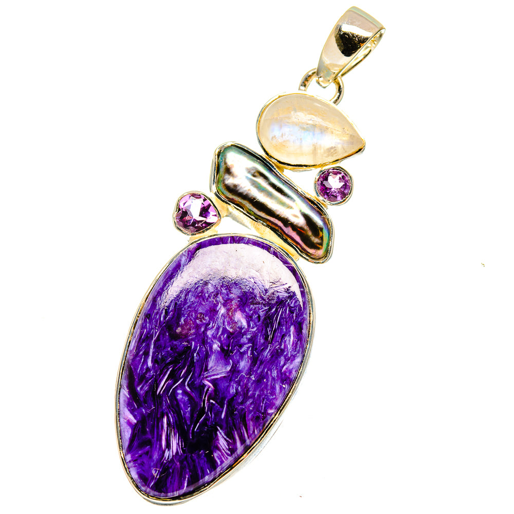 Charoite Pendants handcrafted by Ana Silver Co - PD14359