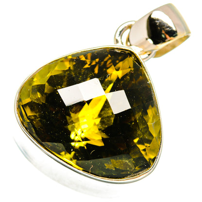 Olive Quartz Pendants handcrafted by Ana Silver Co - PD14368