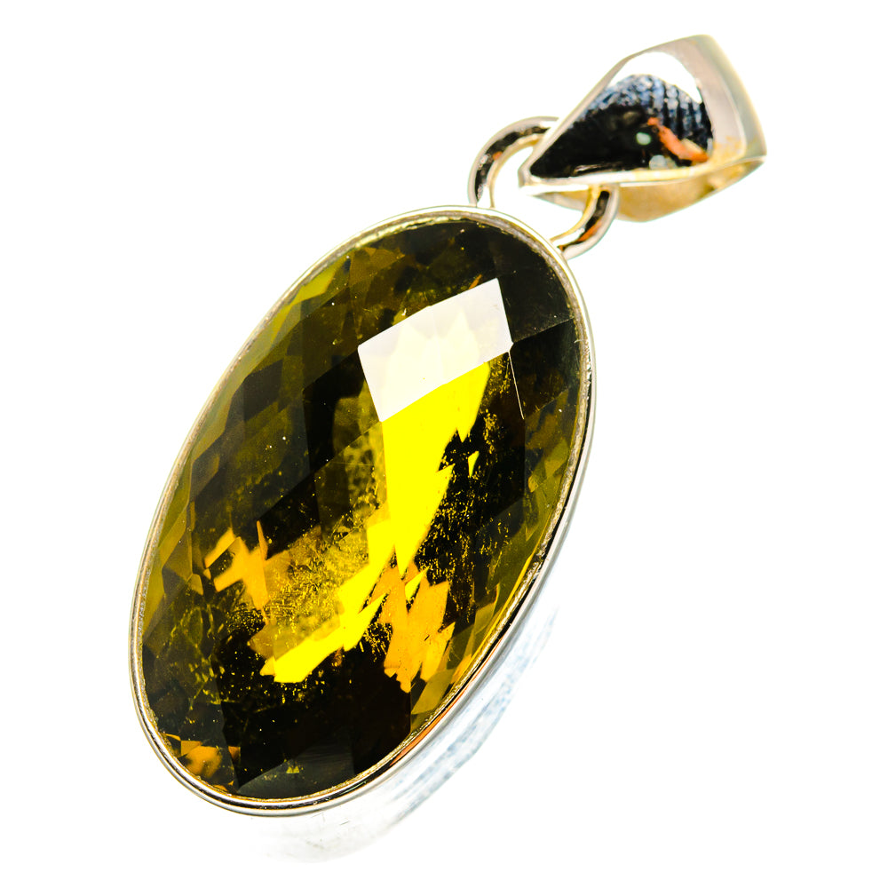 Olive Quartz Pendants handcrafted by Ana Silver Co - PD14373