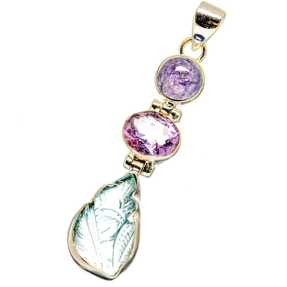 Aquamarine Pendants handcrafted by Ana Silver Co - PD14397