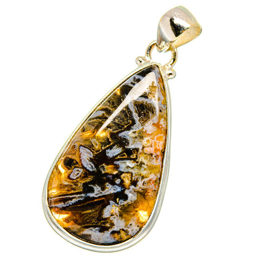 Turkish Tube Agate Pendants handcrafted by Ana Silver Co - PD14398