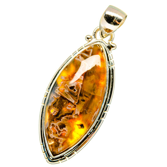 Turkish Tube Agate Pendants handcrafted by Ana Silver Co - PD14401