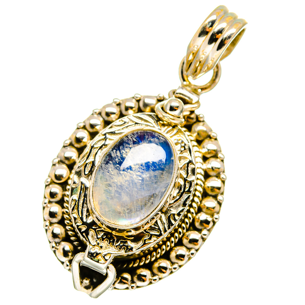 Rainbow Moonstone Pendants handcrafted by Ana Silver Co - PD14424
