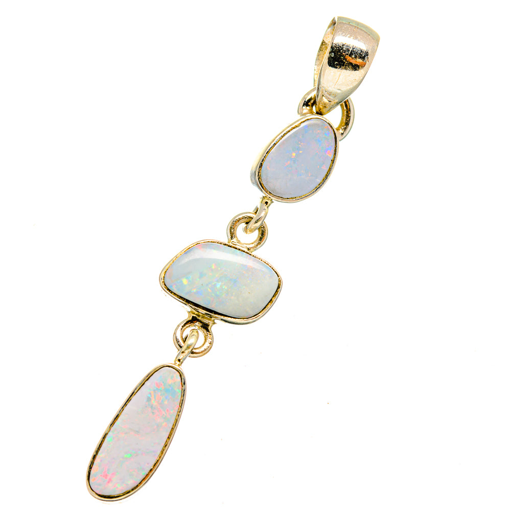 Doublet Fire Opal Pendants handcrafted by Ana Silver Co - PD14431