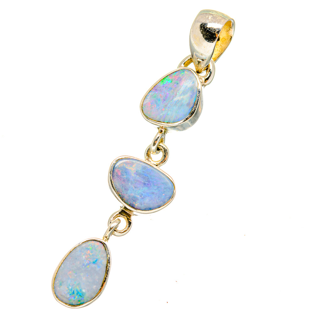 Doublet Fire Opal Pendants handcrafted by Ana Silver Co - PD14436