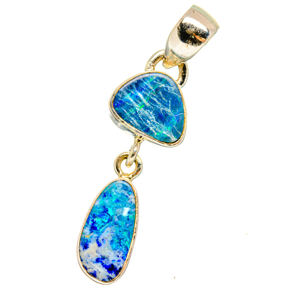 Doublet Fire Opal Pendants handcrafted by Ana Silver Co - PD14438