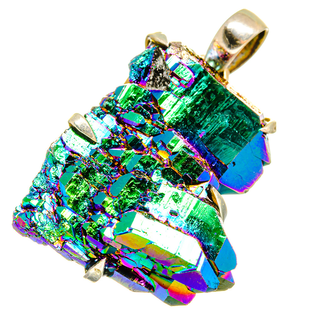Titanium Sunshine Druzy Pendants handcrafted by Ana Silver Co - PD14439