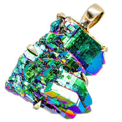 Titanium Sunshine Druzy Pendants handcrafted by Ana Silver Co - PD14439
