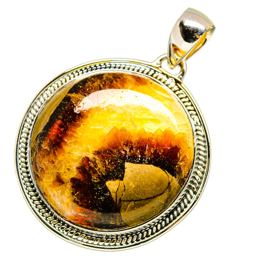 Septarian Nodule Pendants handcrafted by Ana Silver Co - PD14443