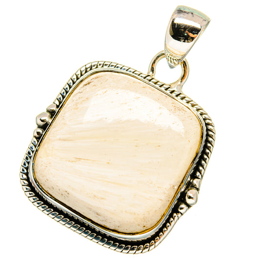 White Scolecite Pendants handcrafted by Ana Silver Co - PD14444