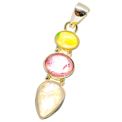 Rainbow Moonstone Pendants handcrafted by Ana Silver Co - PD14452