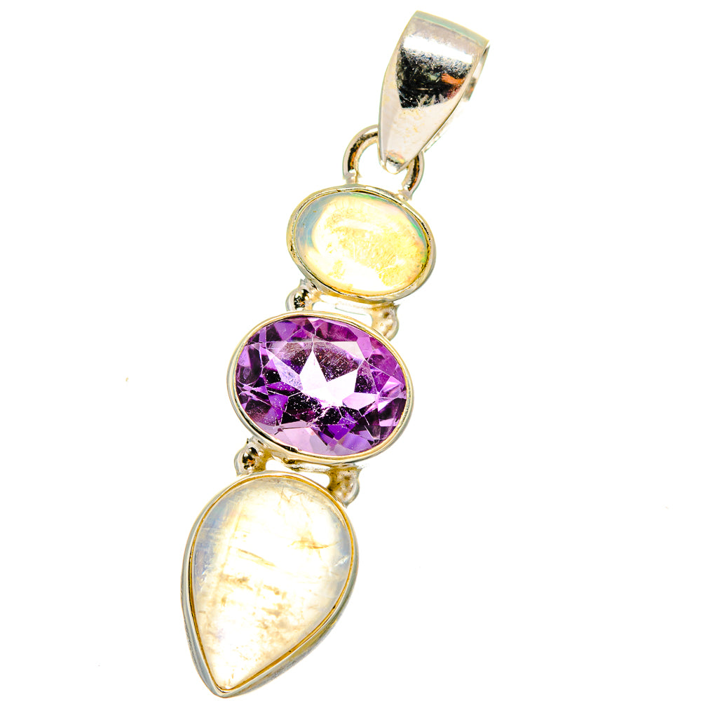 Rainbow Moonstone Pendants handcrafted by Ana Silver Co - PD14453