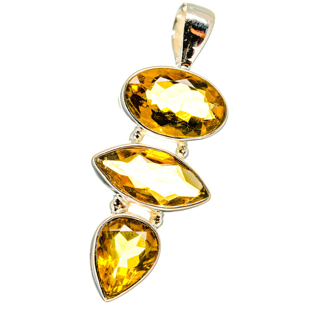 Mandarin Citrine Pendants handcrafted by Ana Silver Co - PD14459