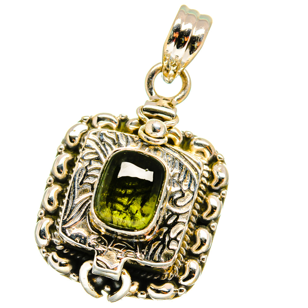 Green Tourmaline Pendants handcrafted by Ana Silver Co - PD14492