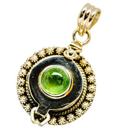 Green Tourmaline Pendants handcrafted by Ana Silver Co - PD14494