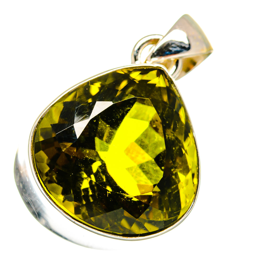 Olive Quartz Pendants handcrafted by Ana Silver Co - PD14504