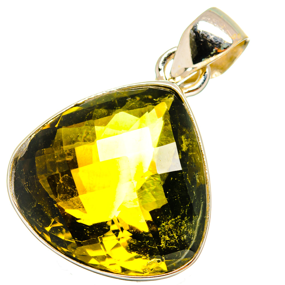 Olive Quartz Pendants handcrafted by Ana Silver Co - PD14505