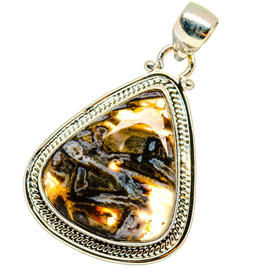 Turkish Tube Agate Pendants handcrafted by Ana Silver Co - PD14516