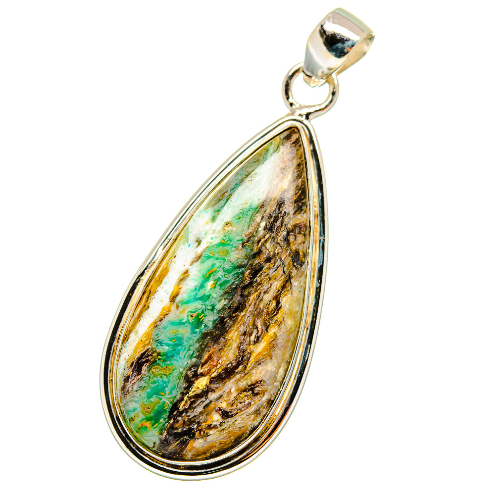 Peruvian Opal Pendants handcrafted by Ana Silver Co - PD14517