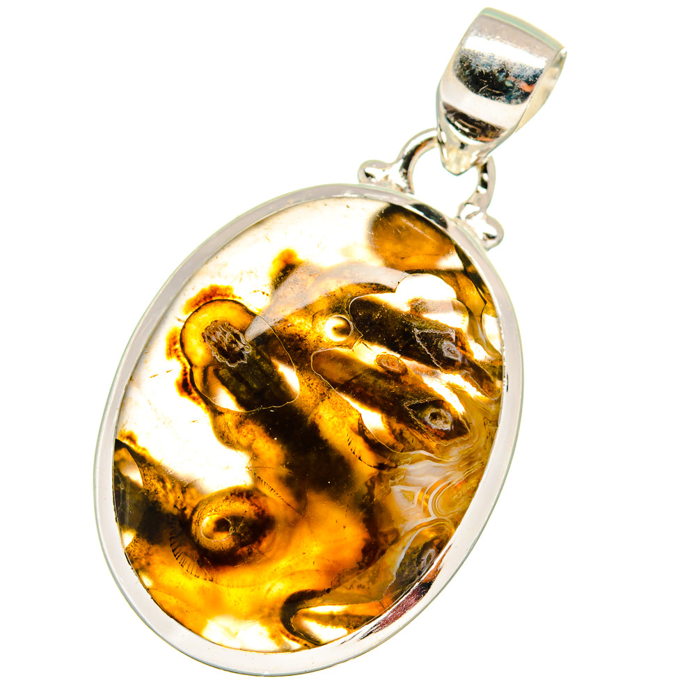 Turkish Tube Agate Pendants handcrafted by Ana Silver Co - PD14518