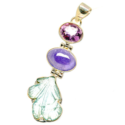 Aquamarine Pendants handcrafted by Ana Silver Co - PD14534