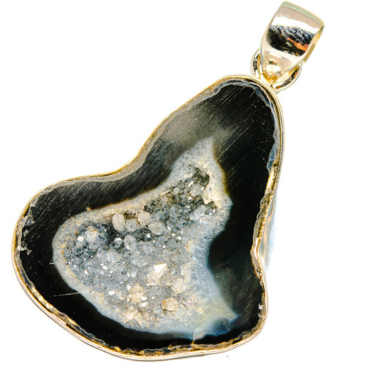 Coconut Geode Slice Pendants handcrafted by Ana Silver Co - PD14577