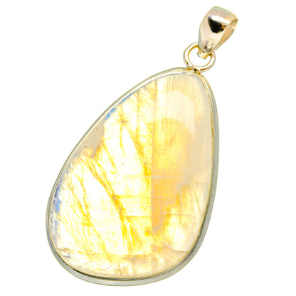 Rainbow Moonstone Pendants handcrafted by Ana Silver Co - PD14617