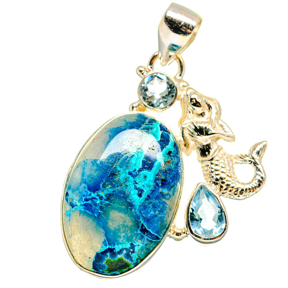 Chrysocolla Pendants handcrafted by Ana Silver Co - PD14652