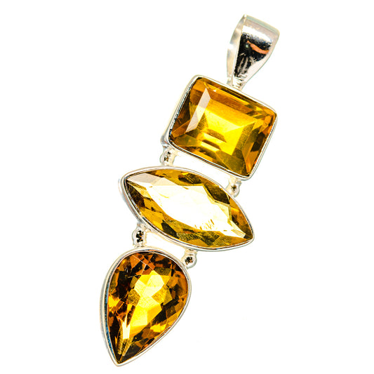 Mandarin Citrine Pendants handcrafted by Ana Silver Co - PD14682