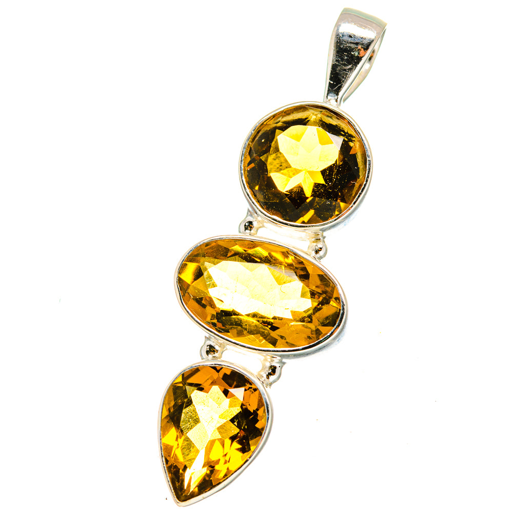 Mandarin Citrine Pendants handcrafted by Ana Silver Co - PD14684
