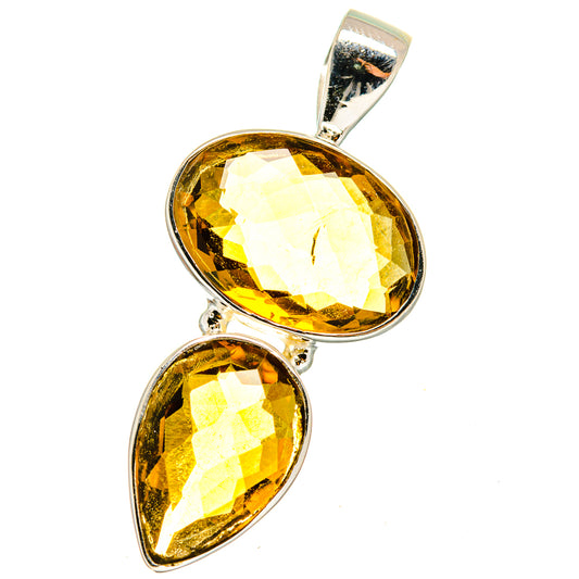 Mandarin Citrine Pendants handcrafted by Ana Silver Co - PD14685