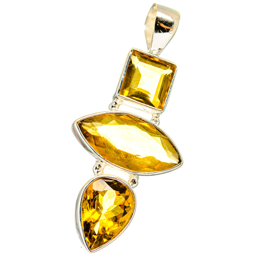 Mandarin Citrine Pendants handcrafted by Ana Silver Co - PD14686