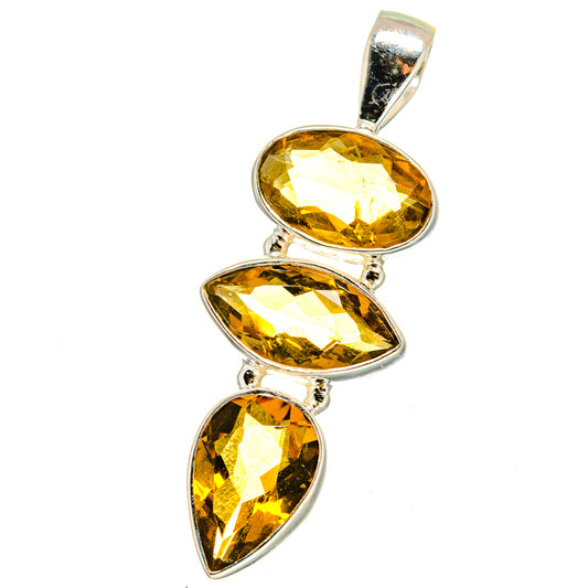 Mandarin Citrine Pendants handcrafted by Ana Silver Co - PD14689