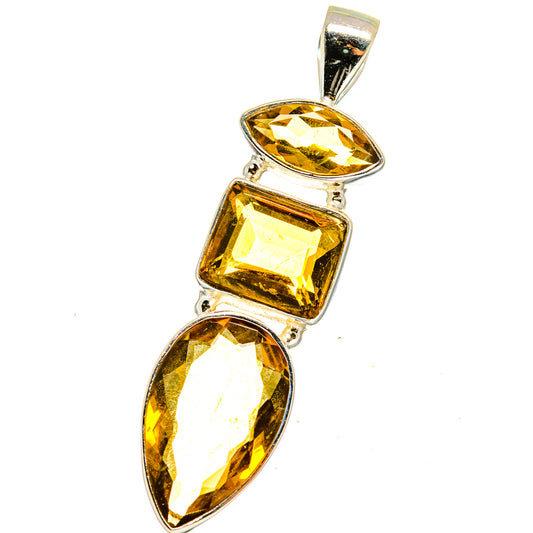 Mandarin Citrine Pendants handcrafted by Ana Silver Co - PD14690