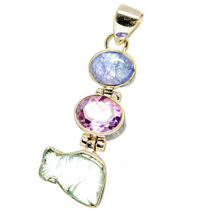 Aquamarine, Amethyst, Tanzanite Pendants handcrafted by Ana Silver Co - PD14748