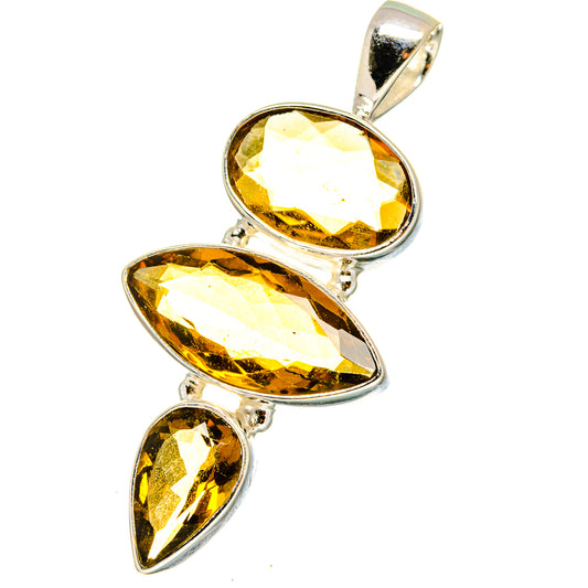 Mandarin Citrine Pendants handcrafted by Ana Silver Co - PD14759