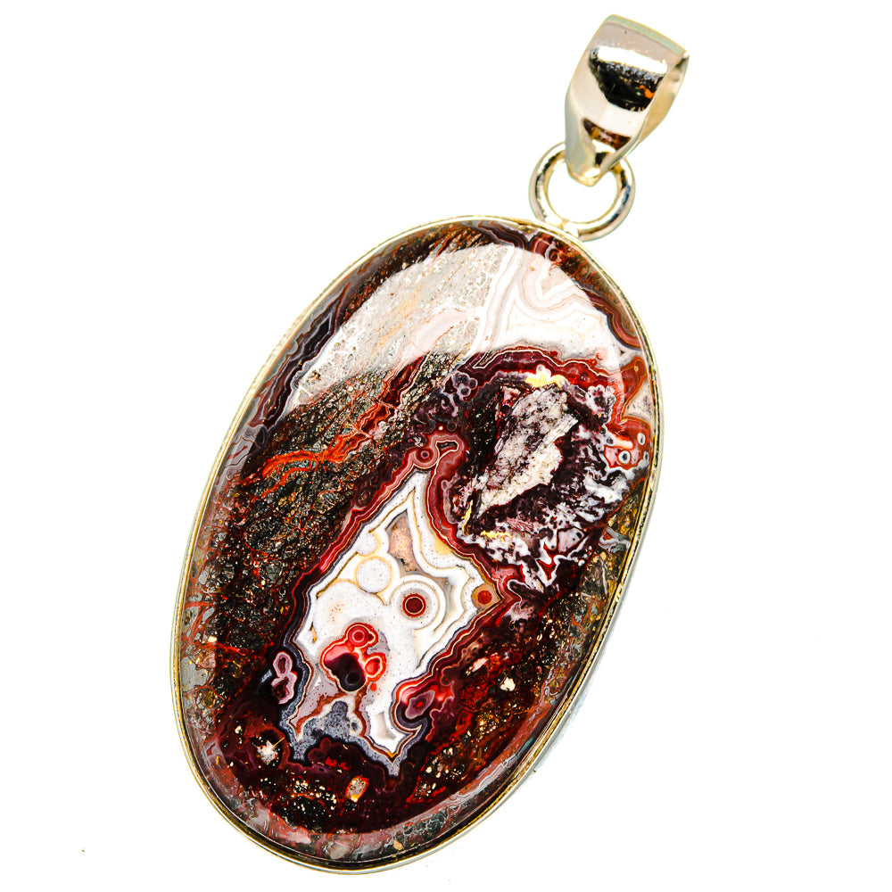 Crazy Lace Agate Pendants handcrafted by Ana Silver Co - PD14771