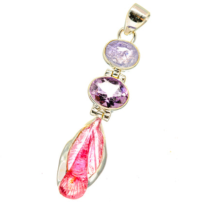 Pink Tourmaline Pendants handcrafted by Ana Silver Co - PD14774