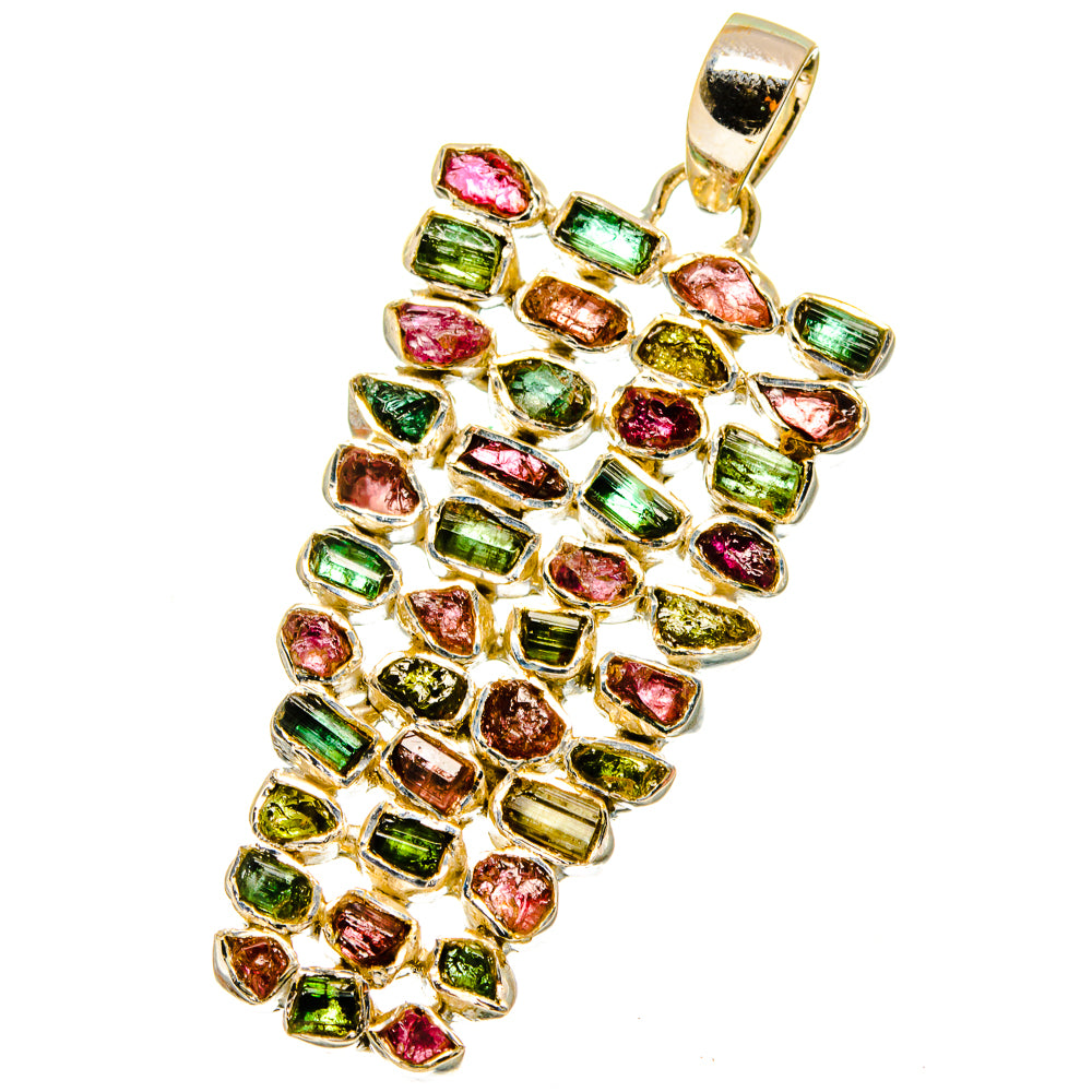 Mixed Tourmaline Pendants handcrafted by Ana Silver Co - PD14792