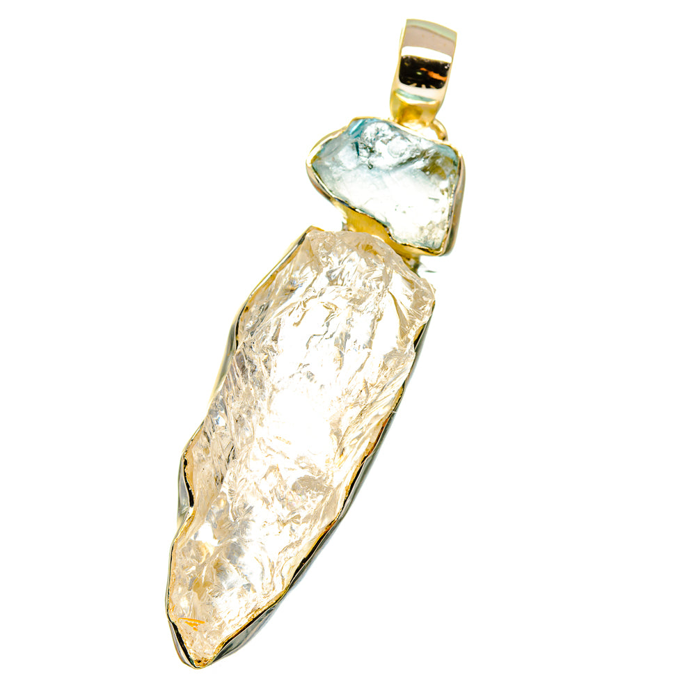 Rainbow Moonstone, Aquamarine Pendants handcrafted by Ana Silver Co - PD14798