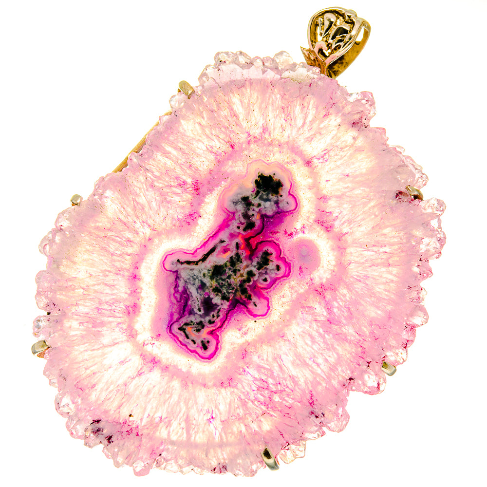 Pink Solar Quartz Pendants handcrafted by Ana Silver Co - PD14800