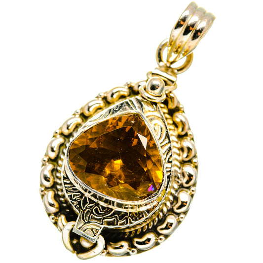 Mandarin Citrine Pendants handcrafted by Ana Silver Co - PD14839