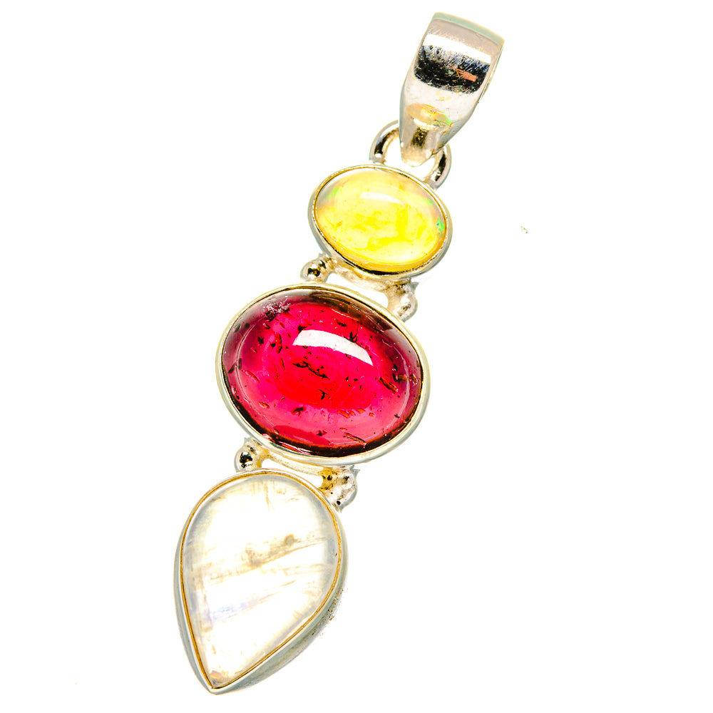 Rainbow Moonstone Pendants handcrafted by Ana Silver Co - PD14859