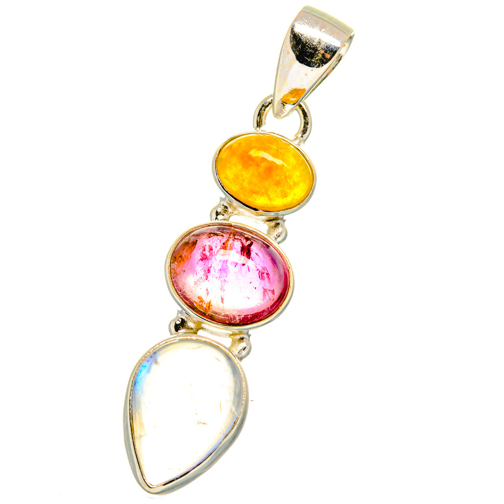 Rainbow Moonstone Pendants handcrafted by Ana Silver Co - PD14862