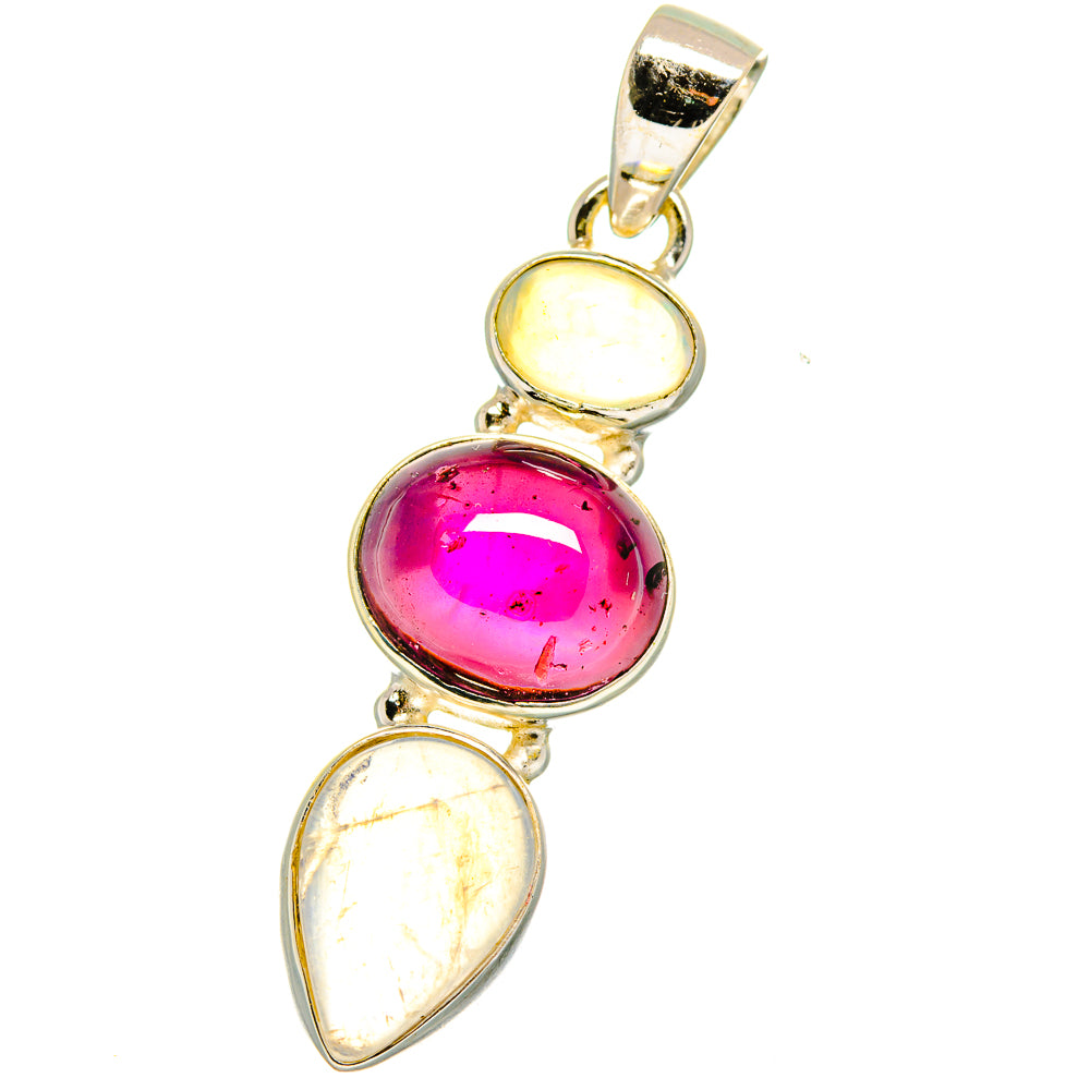 Rainbow Moonstone Pendants handcrafted by Ana Silver Co - PD14866