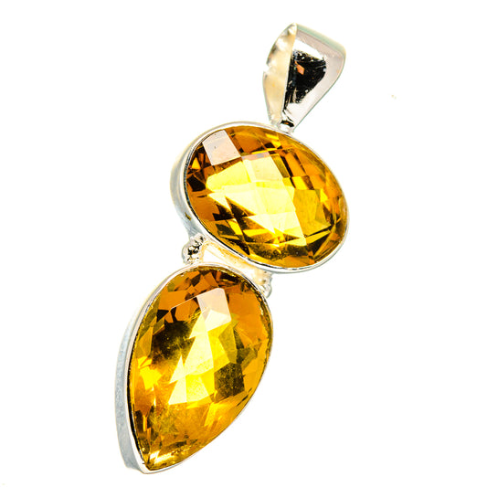 Mandarin Citrine Pendants handcrafted by Ana Silver Co - PD14874