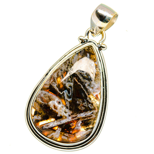 Turkish Tube Agate Pendants handcrafted by Ana Silver Co - PD14881